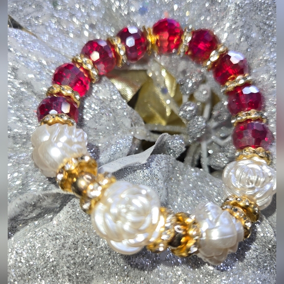 Fashion Jewelry I Ruby I Fire Fly Pebble I Bracelet - Picture 3 of 3